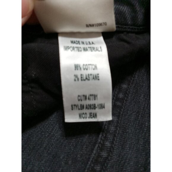 AGOLDE Jeans Womens 25 BLACK faded BUTTON FLY STRAIGHT LEGS ? Preowned Denim - Picture 5 of 12